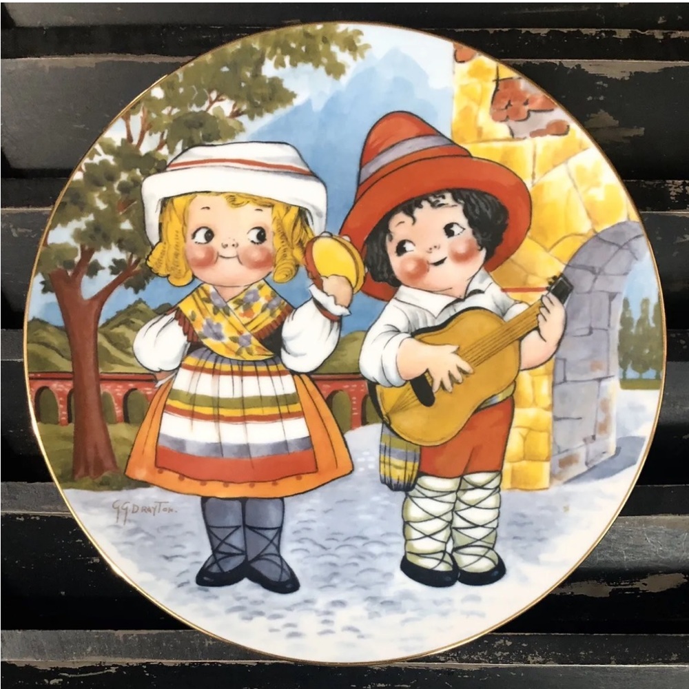 HOUSE OF GLOBAL ART Vintage “Dolly Dingle Visits Italy” Ltd Ed Collector’s Plate